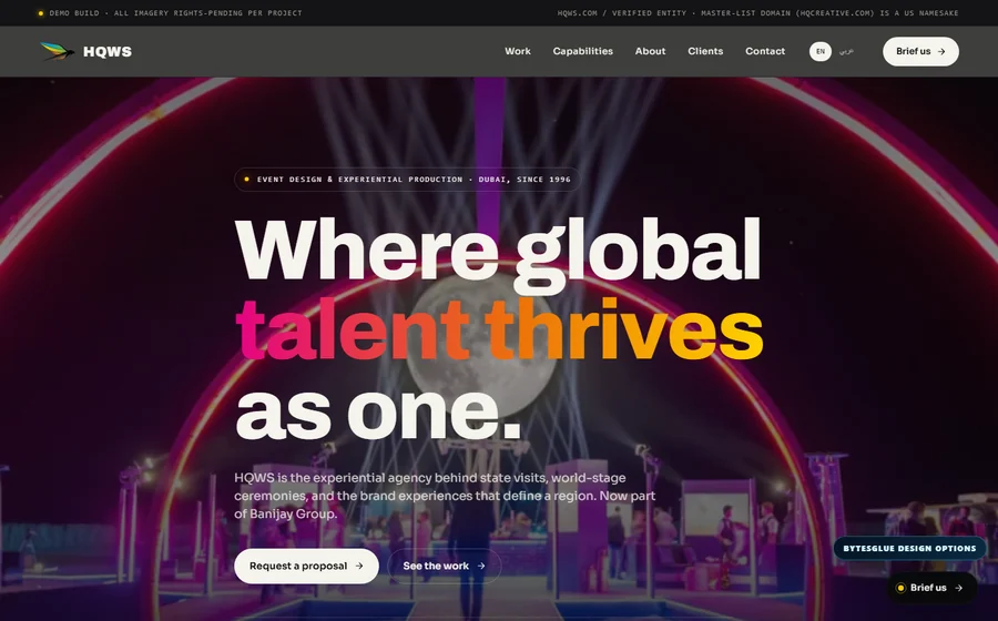Hq Creative website preview