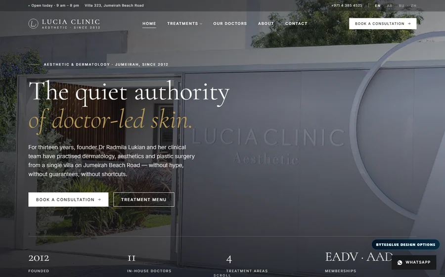 Lucia Clinic website preview