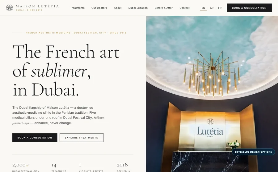 Maison Lutetia Dubai website preview