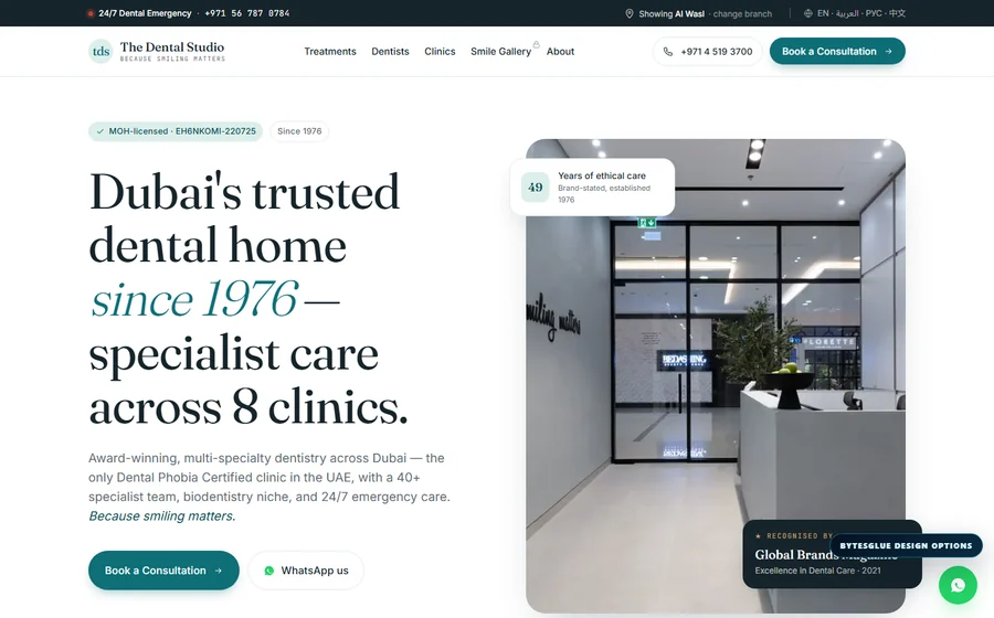 Dental Studio Dubai website preview