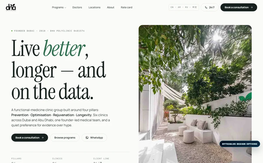 Dna Health And Wellness website preview