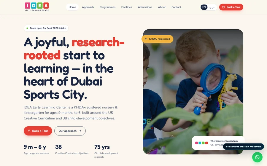 Idea Early Learning Center website preview