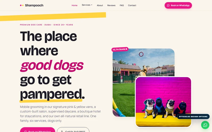 Shampooch website preview