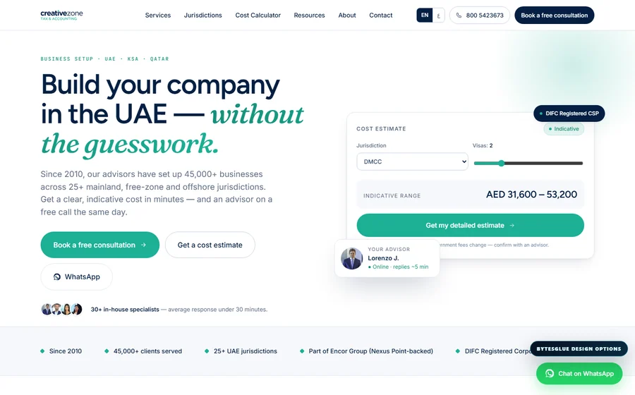 Creative Zone website preview