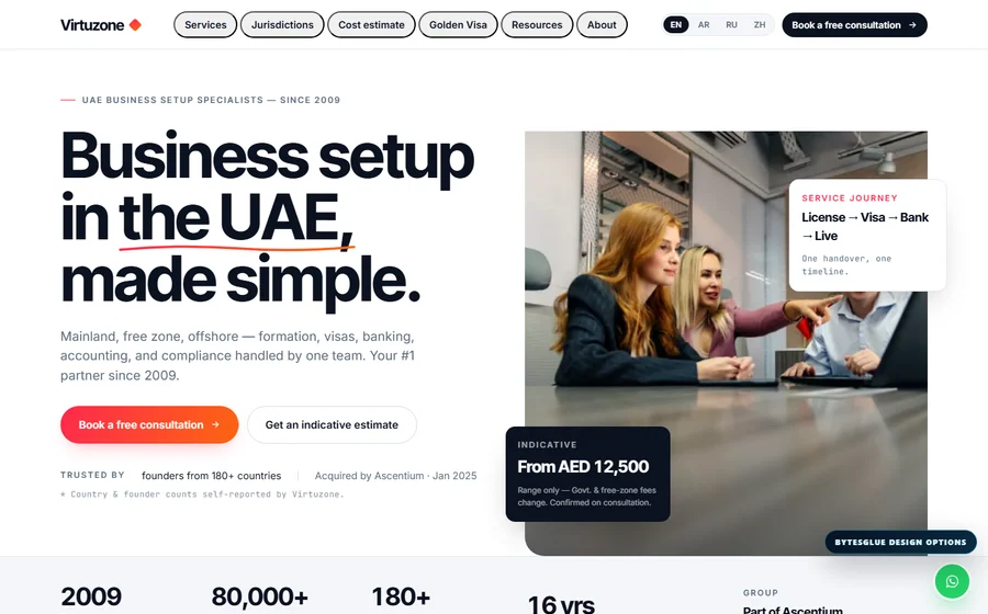 Virtuzone website preview