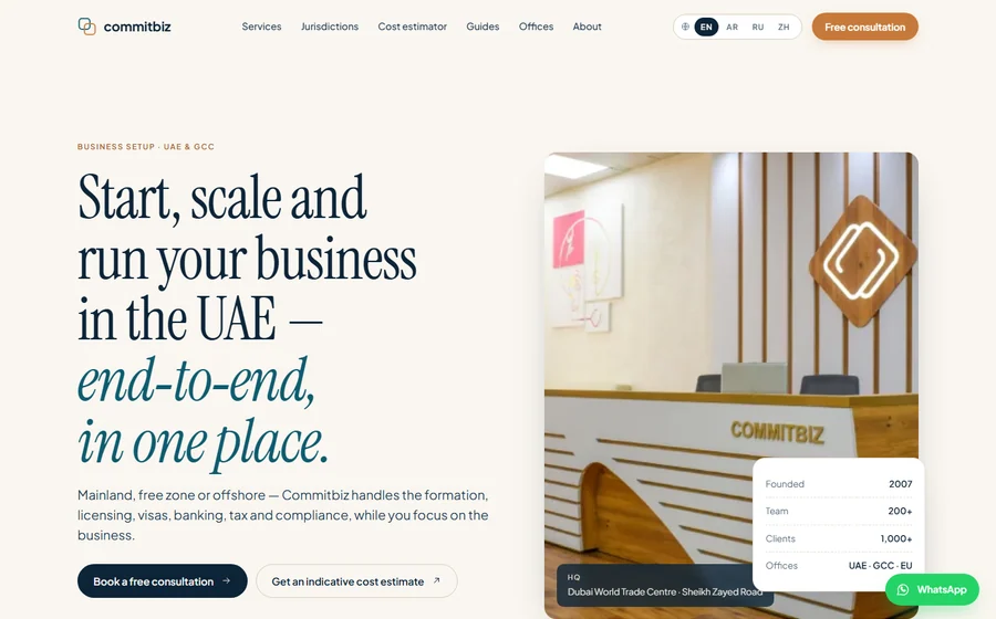 Commitbiz website preview