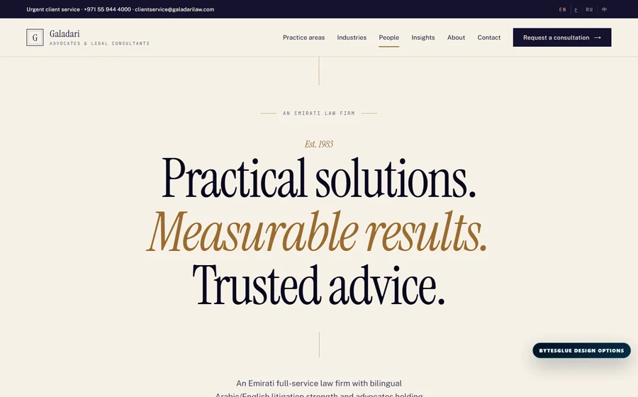 Galadari Advocates And Legal Consultants website preview