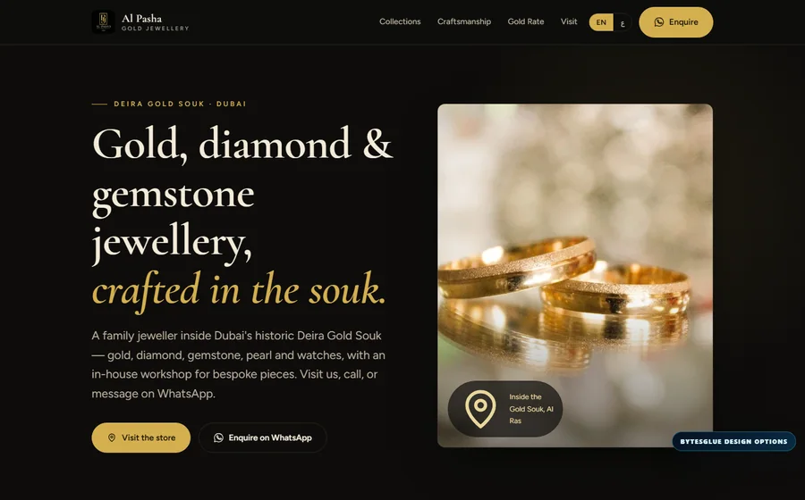 Al Pasha Gold Jewellery website preview