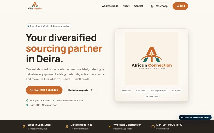 African Connection General website preview
