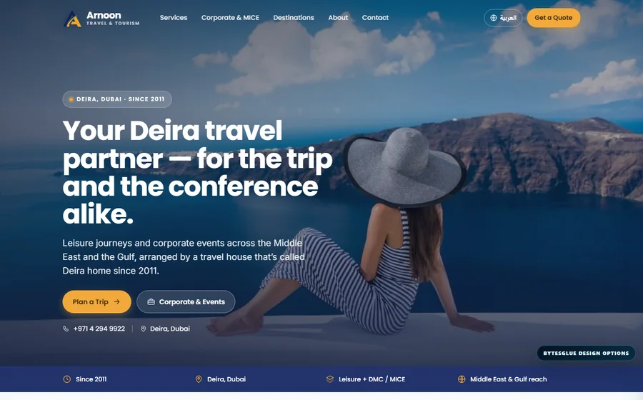 Arnoon Travel And Tourism website preview