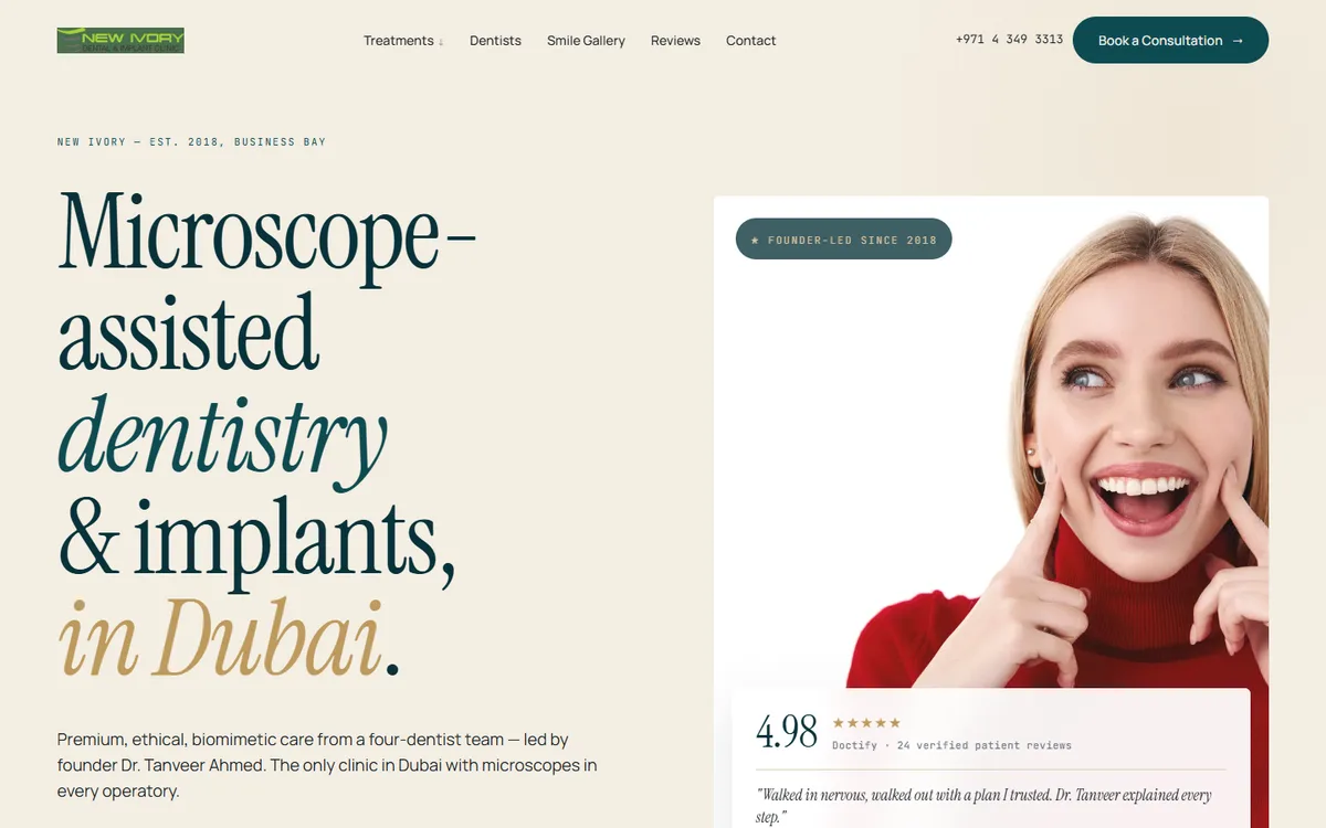 New Ivory Dental & Implant Clinic website preview
