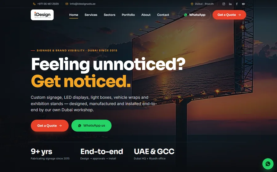 I Design Advertising website preview