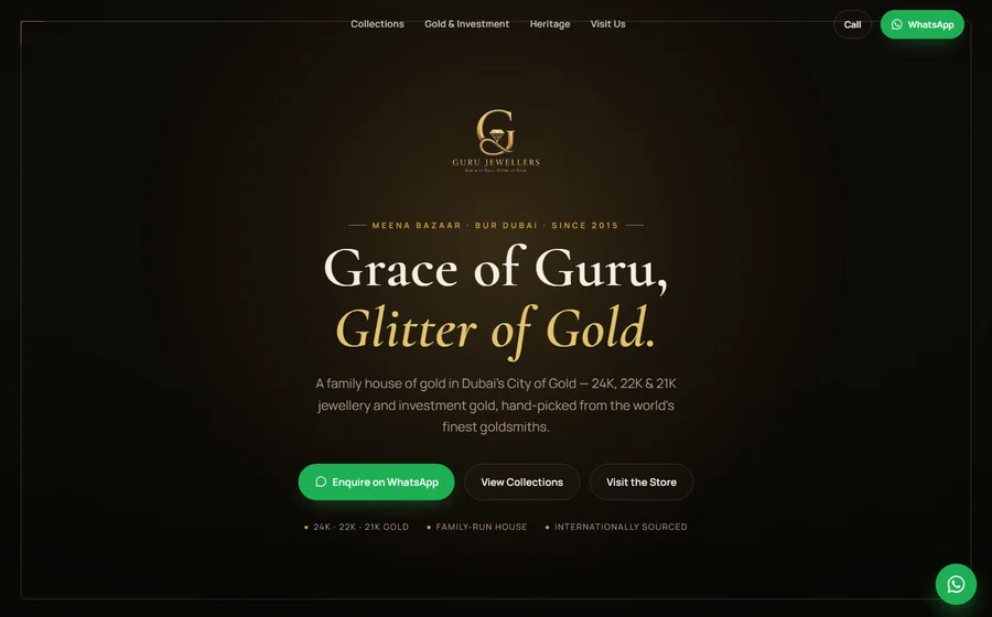 Guru Jewellery website preview