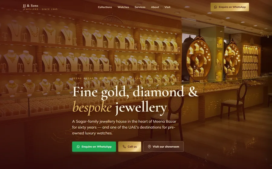 Jj And Sons Jewellery website preview