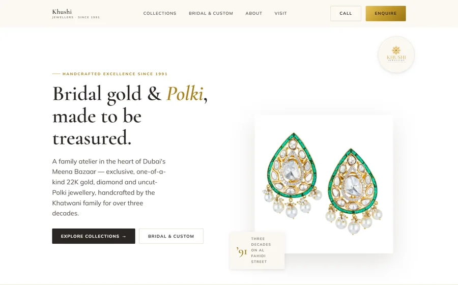 Khushi Jewellery website preview