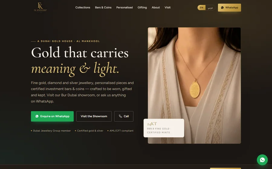 Fkjewellers Fk Uae Jewellery website preview