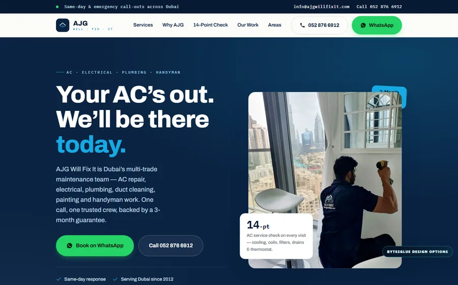 Ajg Will Fix It Technical Services website preview