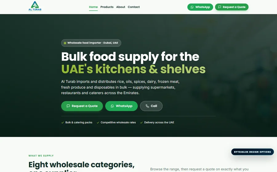 Alturab Foodstuff website preview
