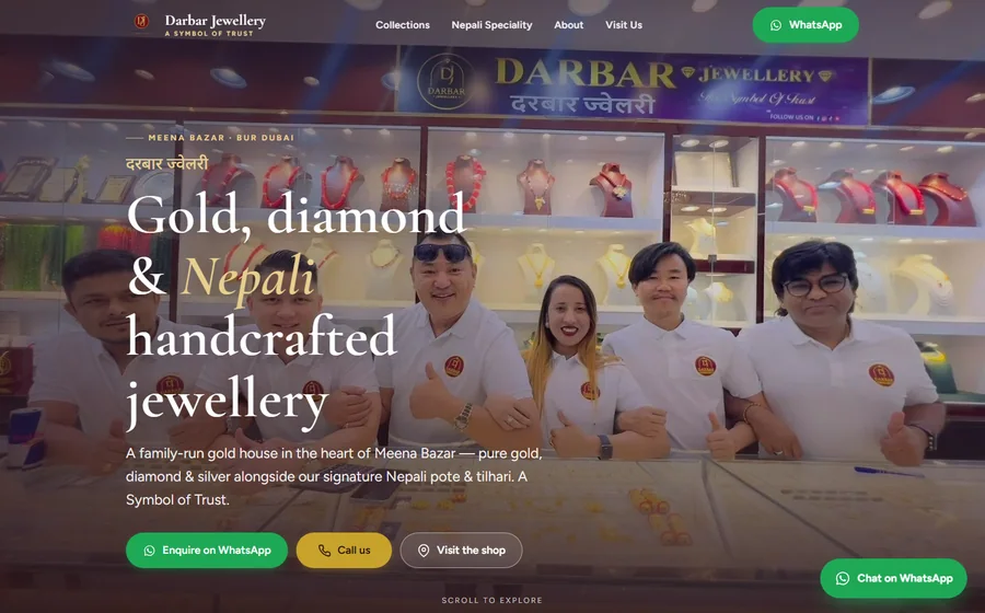 Darbar Jewellery website preview