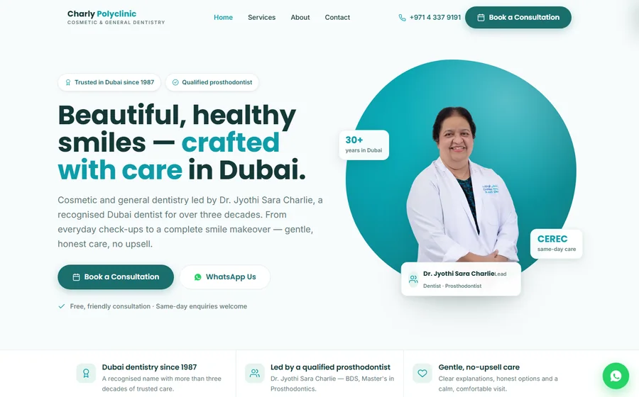 Charly Polyclinic website preview