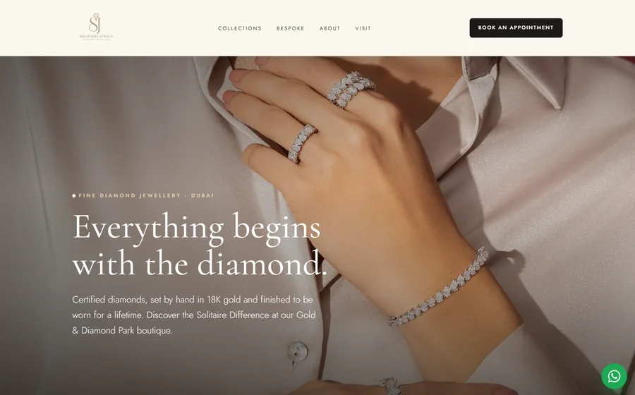 Solitaire Jewels Jewellery website preview