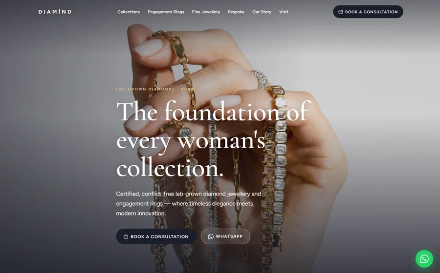 Diamind Jewellery website preview