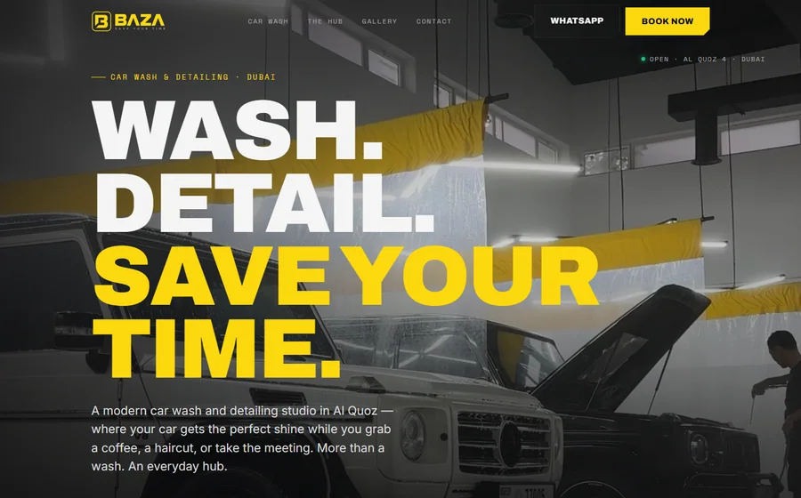Baza Car Wash website preview