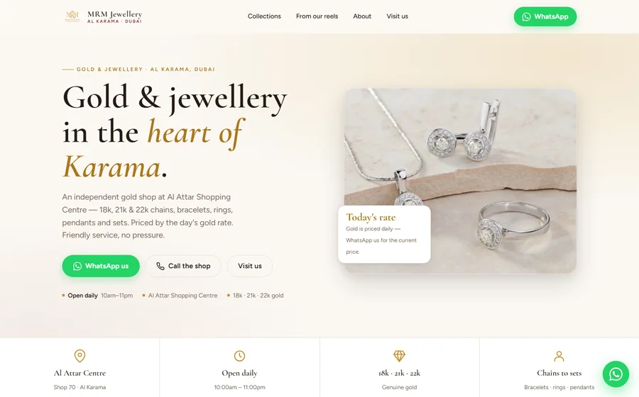 Mrm Jewellery website preview