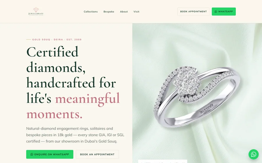 Jewelebrate Jewellery website preview