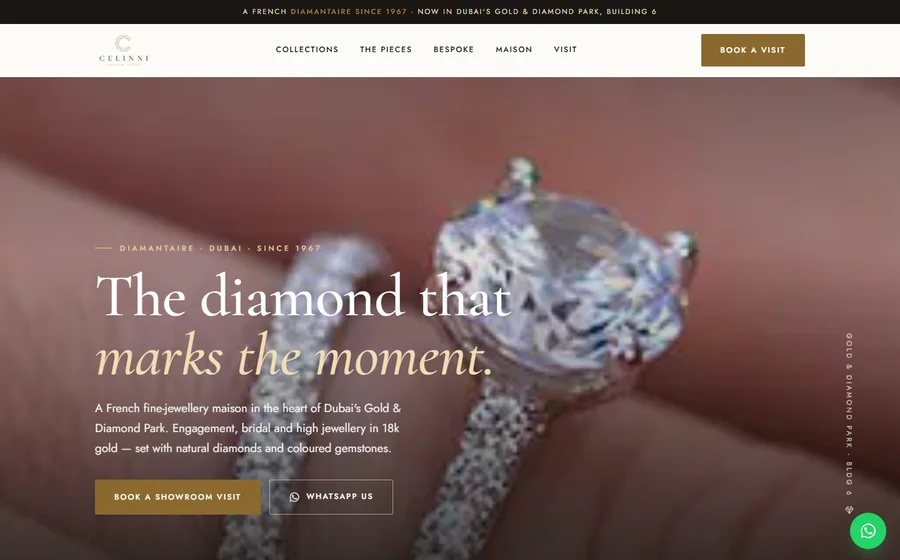 Celinni Jewellery website preview