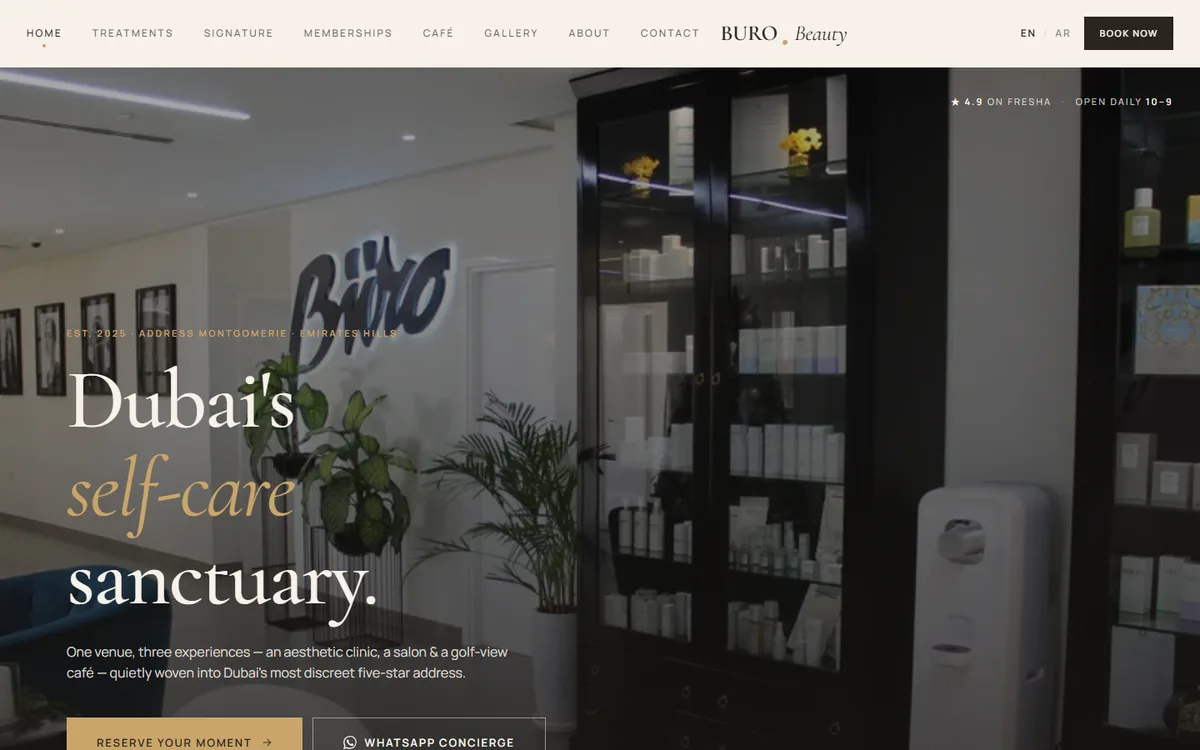 Buro Beauty Clinic website preview