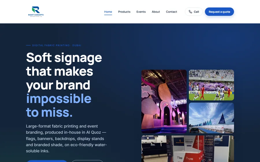 Right Concepts Advertising website preview