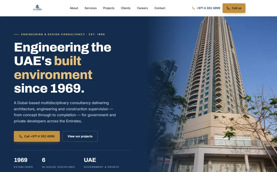 Al Gurg Consultants website preview