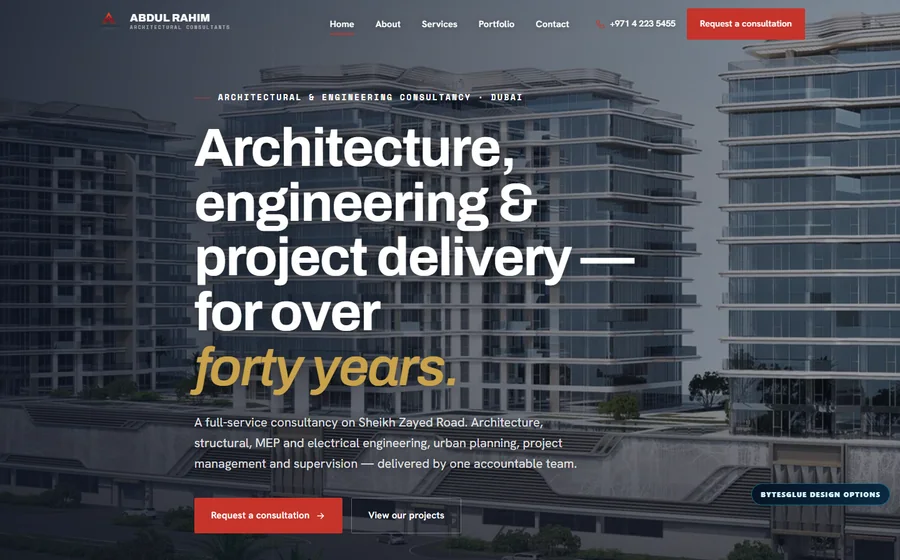 Abdul Rahim Architectural Consultants website preview