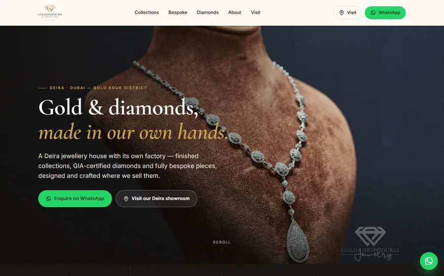 Goldshopdubai Jewellery website preview