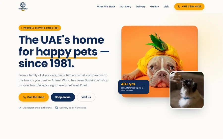 Animal World website preview