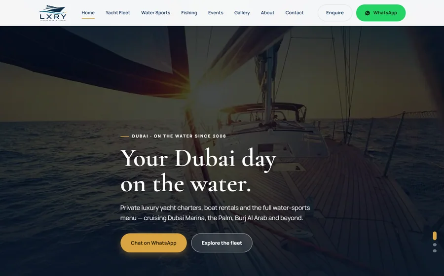 Luxury Yachts website preview