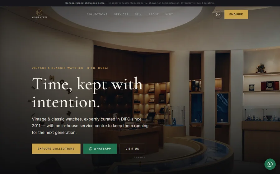 Momentum Dubai Jewellery website preview