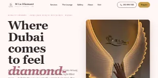 M Le Diamant Beauty Lounge website preview