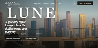 Lune Lounge website preview