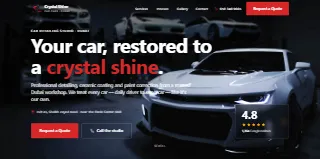 Crystal Shine Car Care website preview
