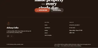 Alchemy Coffee website preview