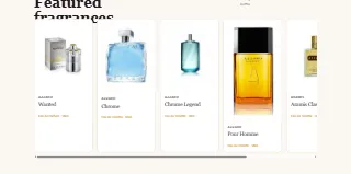 V Perfumes website preview