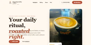 Roast Speciality Coffee Marina website preview