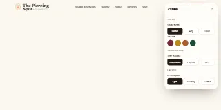 The Piercing Spot website preview