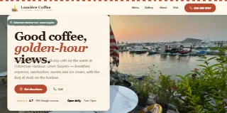 Lumiere Coffee website preview