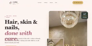 Collab Hair And Makeup Studio website preview