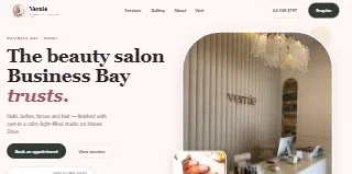 Vernie Beauty Salon website preview