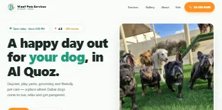 Woof Pets Services website preview
