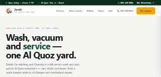 Zenith Car Washing And Cleaning website preview